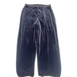 black velour flowy pants